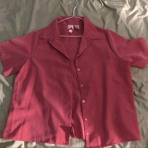 Women’s Pink Short Sleeve Button down (16W/2PC)